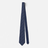 Navy Botanical Tie – Formal Nature Lover Krawatte (Vorderseite)