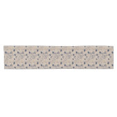 Navy Botanical Wildflower Table Runner Kurzer Tischläufer (Horizontal)