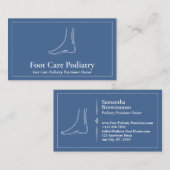 Navy Brand Foot Massage Care Podiatrie Doktor Visitenkarte (Vorne/Hinten)