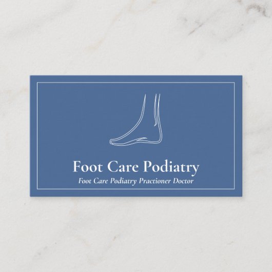Navy Brand Foot Massage Care Podiatrie Doktor Visitenkarte (Vorderseite)