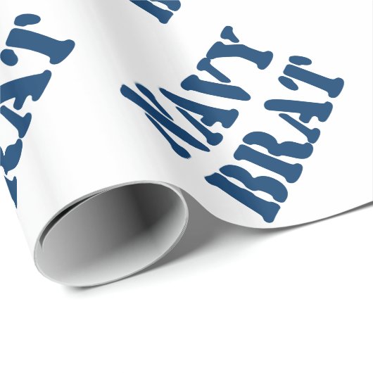 NAVY BRAT GESCHENKPAPIER (Rolleneckpunkt)