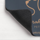 Navy Brauner Hund Katze Lineart Pet Studio Mousepad (Ecke)