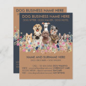 Navy Brown Dog Sitting Service Pet Bräutigam Flyer (Vorne/Hinten)