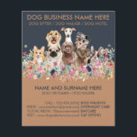 Navy Brown Dog Sitting Service Pet Bräutigam Flyer<br><div class="desc">Navy Brown Dog Sitting Service Pet Bräutigam Flyer</div>