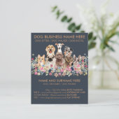 Navy Brown Dog Sitting Service Pet Groomer Flyer (Stehend Vorderseite)