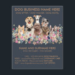 Navy Brown Dog Sitting Service Pet Groomer Flyer<br><div class="desc">Navy Brown Dog Sitting Service Pet Groomer Flyer</div>