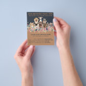 Navy Brown Dog Sitting Service Pet Groomer Flyer (Gruppe)