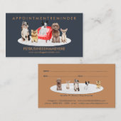 Navy Brown Haustier Hunde Ernennung Visitenkarte (Vorne/Hinten)