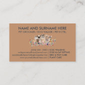 Navy Brown Haustier Hunde Katzen Visitenkarte (Rückseite)
