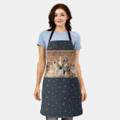 Navy Brown Niedlich Pet Sitter Dog Groomer Schürze (Getragen)
