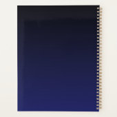 Navy Brushed Gold Monogram Terminierungsbuch Planer (Rückseite)