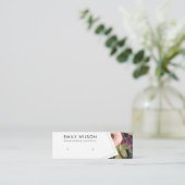 NAVY BURGUNDY BLUSH FLORAL STUD EARRING DISPLAY MINI VISITENKARTE (Stehend Vorderseite)