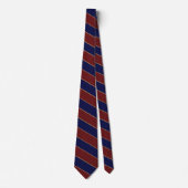 Navy Burgundy Stripe Neck Tie Krawatte (Vorderseite)