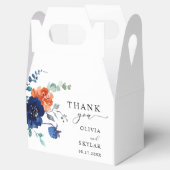 Navy Burnt Orange Elegante Hochzeit im Herbst Geschenkschachtel (Geöffnet)