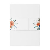 Navy Burnt Orange Hochzeit im Herbst Einladungsbanderole (Rückseitenbeispiel)