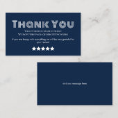 Navy Business danke hausgemachte Visitenkarte (Vorne/Hinten)