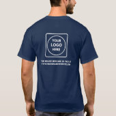 Navy Business Logo Personaluniform T-Shirt (Rückseite)