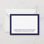 Navy-Business-Note-Card Mitteilungskarte (Vorderseite)