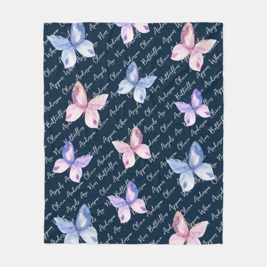 Navy Butterfliegen erscheinen, wenn Engel in der N Fleecedecke (Vorderseite)