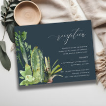 NAVY CACTI FOLIAGE WATERCOLOR REZEPTION