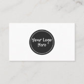 Navy Calligraphy Danke Mini Media Insert Visitenkarte (Rückseite)