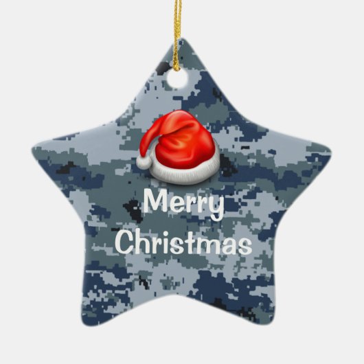 Navy Camouflage Star Frohe Weihnachtsschmuck (Vorne)