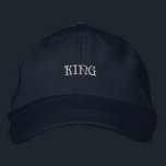 Navy-Cap mit King-verstellbarem Riemen Men Boy Cot Bestickte Baseballkappe<br><div class="desc">Navy Mütze mit "King" bestickt auf der Vorderseite. Komfortabler Griff mit verstellbarem Gurt. Ideal für eine königliche Touch.</div>