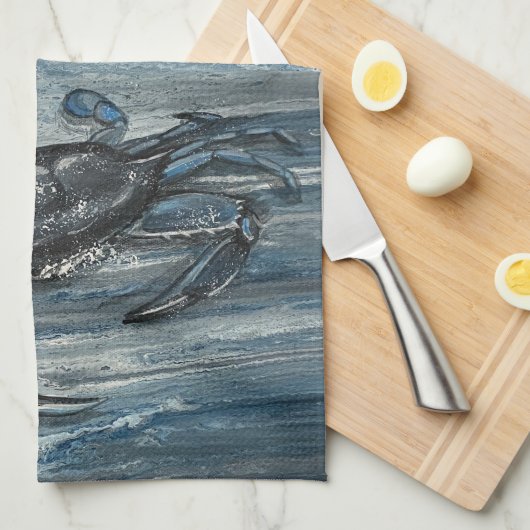 Navy Ccrab Küchentücher (Viertel Falte)