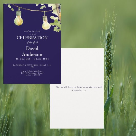 Navy Celebration of Life Invitation Einladung