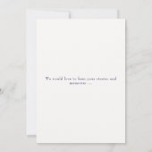 Navy Celebration of Life Invitation Einladung (Rückseite)