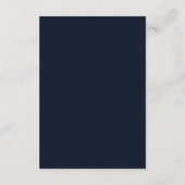 Navy Celestial Gold Hochzeit Begleitkarte (Rückseite)