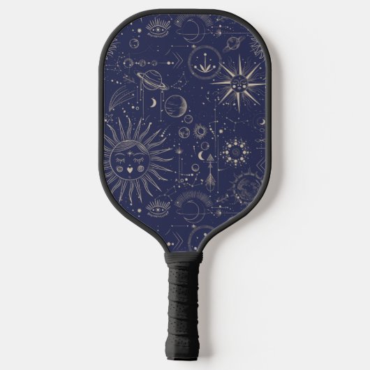 Navy Celestial Pattern Pickleball Schläger (Rückseite)