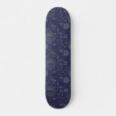 Navy Celestial Pattern Skateboard (Vorne)