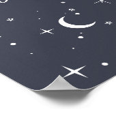 Navy Celestial Sun 1. Geburtstag Begrüßungszeichen Poster (Ecke)