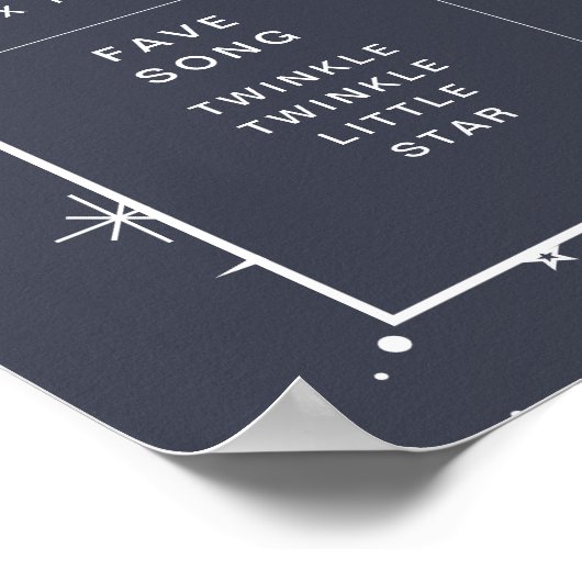 Navy Celestial Sun Arched Milestone Poster (Ecke)