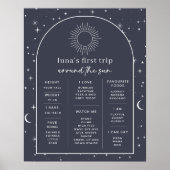 Navy Celestial Sun Arched Milestone Poster (Vorne)