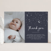 Navy Celestial Sun Foto Danke Karte