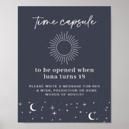 Navy Celestial Sun Time Capsule Poster