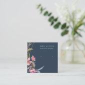 NAVY CHERRY BLOSSOM STUD EARRING DISPLAY LOGO QUADRATISCHE VISITENKARTE (Stehend Vorderseite)