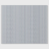 Navy-Chevrons-Ticking-Streifen auf Hellgrau Geschenkpapier (Flach)