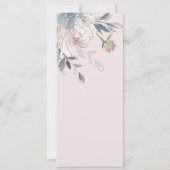 Navy Chic Blush Watercolor Brautparty Einladung (Rückseite)