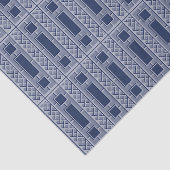 Navy Chinoiserie Bamboo Muster Seidenpapier (Ausschnitt)