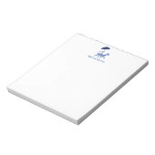Navy Chinoiserie Cheetah Note Pad Notizblock (Rotiert)