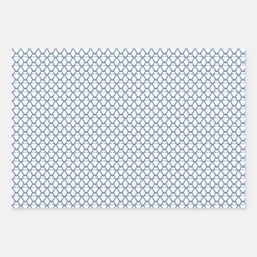 Navy Chinoiserie Preppy Geschenkpapier Set (Vorderseite 3)