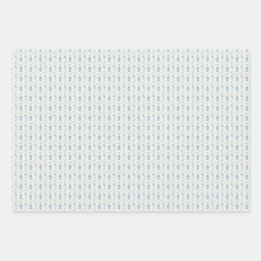 Navy Chinoiserie Preppy Geschenkpapier Set (Vorderseite 2)