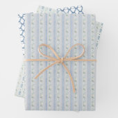 Navy Chinoiserie Preppy Geschenkpapier Set (Beispiel)