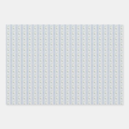 Navy Chinoiserie Preppy Geschenkpapier Set (Vorderseite)