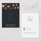 NAVY CHRISTMAS ORNAMENT HAIR CLIP DISPLAY CARD VISITENKARTE (Vorne/Hinten)