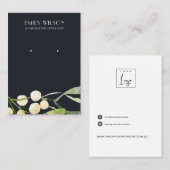 NAVY CHRISTMAS SNOW BERRY STUD EARRING DISPLAY VISITENKARTE (Vorne/Hinten)