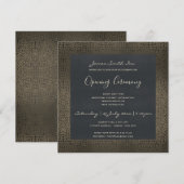 NAVY COPPER MOSAIC DOTS GRAND ÖFFNUNGSZEREMONIE EINLADUNG (Vorne/Hinten)